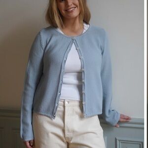 Djerf Avenue Amorini Cardigan Blue! Size M. Worn twice!